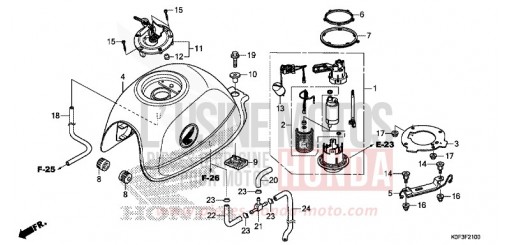 RESERVOIR A CARBURANT Z125MAK de 2019